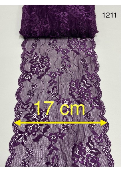 Likralı Geniş Dantel Esnek Dantel 1 Metre
