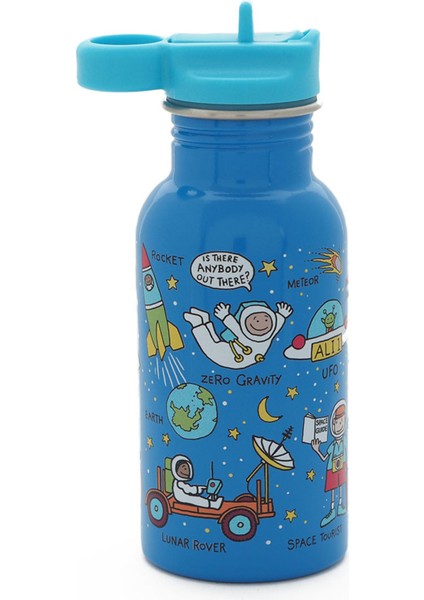 400 ml Pipetli Paslanmaz Çelik Matara Space