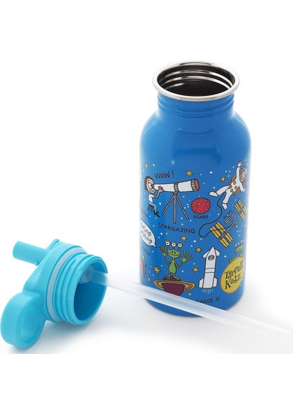 400 ml Pipetli Paslanmaz Çelik Matara Space