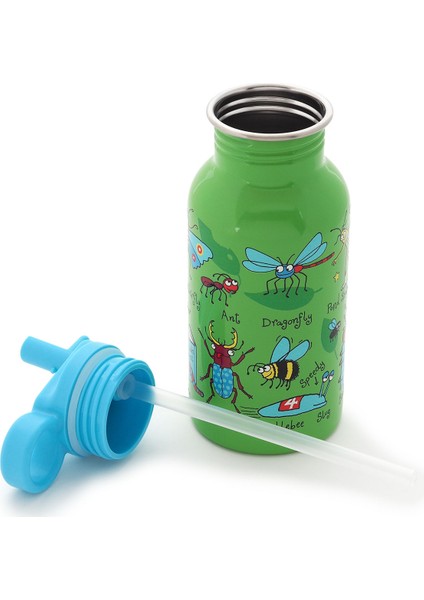 400 ml Pipetli Paslanmaz Çelik Matara Bugs