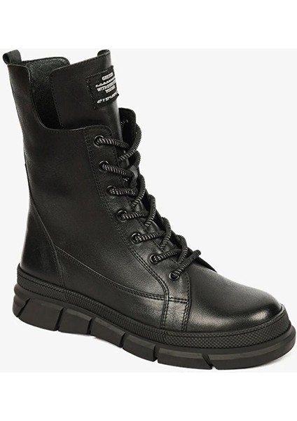 32672 Kadın Deri Günlük Casual Fermuarlı Kadın Bot