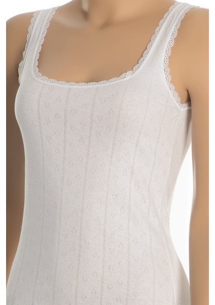 Kadın Atlet Ribana Jakarlı (%100 Pamuk)