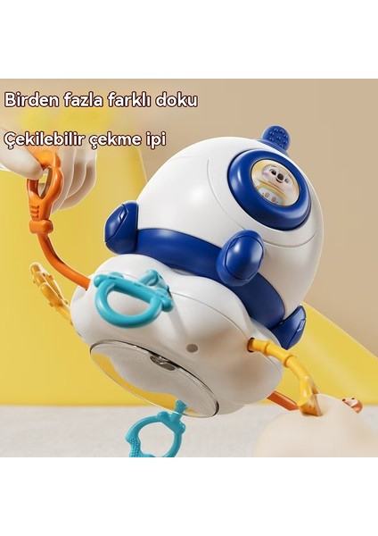 Baby Rocket Lala Le Baby Puzzle Early Education Finger Pulling Ball Exercise Suction Cup Rotating Music Game (Yurt Dışından)