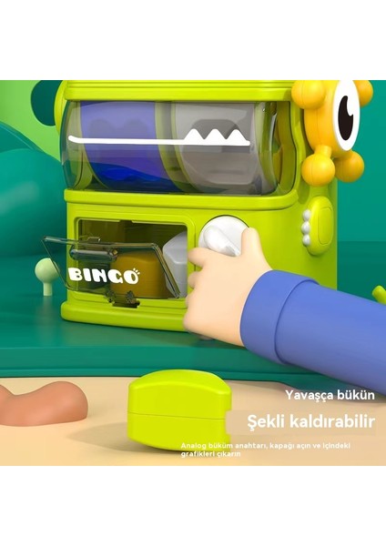 Çocukların Dinosaur Şekil Oyun Makinesi Bebek'in Elle Göz Koordinasyonu Renk Tanımı 0-3 Yıl Yaşlı Puzzle Oyunu (Yurt Dışından)