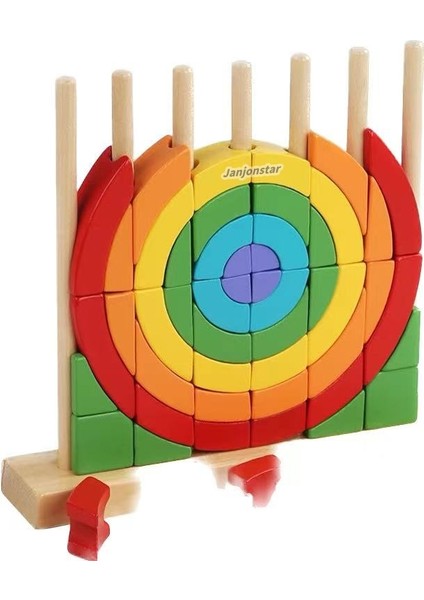 Çocukların Erken Eğitimi Için Döngül Yağmur Binası Blocks, Exercise, Renk Bilgisi, Geometry Binası, Stacking (Yurt Dışından)