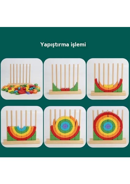 Çocukların Erken Eğitimi Için Döngül Yağmur Binası Blocks, Exercise, Renk Bilgisi, Geometry Binası, Stacking (Yurt Dışından)