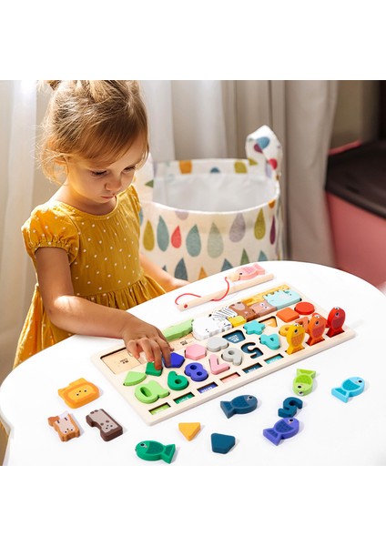 Montessori Early Education Puzzle Oyun 0 Bebek Meşgul Board 1-2 ve Yarım 3 Bebek Çocukların Iyi Motor Eğitimi Yardımcıs I (Yurt Dışından)