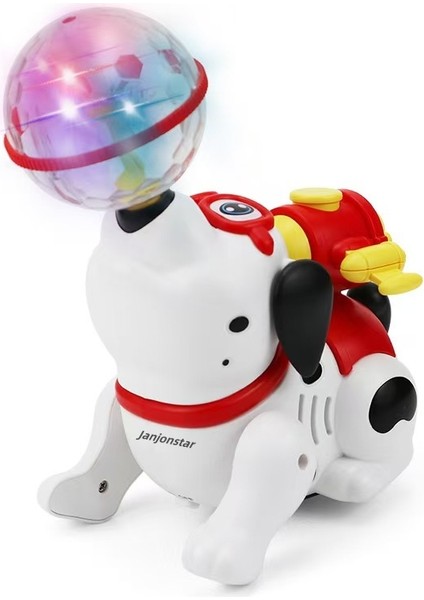 Çocukların Dönüştüğü Spray Köpeklerinin Elektrik Saçmalık Köpekleri Ilk Eğitim Oyuncakları Üzerinde Işık Müzik Yükseliyor. (Yurt Dışından)