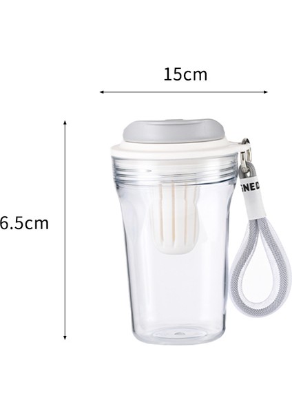 Saplı Yüksek Değerli Ins Feng Shui Fincanı, Öğrenci Saman Fincanı, Çay Suyu Ayırma, Taşınabilir Kore Tarzı Rüzgar Meyveli Çay Fincanı, 480ML (Yurt Dışından)