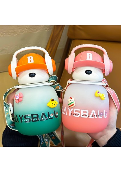 Büyük Kapasiteli Yaratıcı Komik Ayı Çocuk Saman Fincan Sevimli Internet Ünlü Lüks Öğrenci Plastik Bardak Gradyan Duygusu Renkli Su Bardağı 650ML (Yurt Dışından) fiyatları