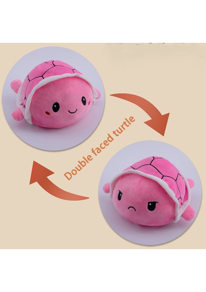 Boutiques Orijinal Tersinir Kaplumbağa Peluş | Mutlu Yeşil Flaş + Kızgın Yeşil | Tek Kelime Etmeden Ruh Halinizi Gösterin 20CM (Yurt Dışından)