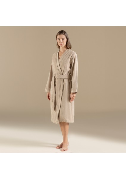 Floss Unisex Bornoz Koyu Bej modelleri