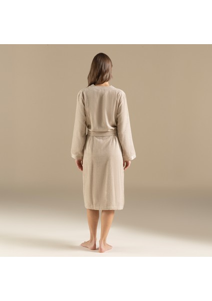 Floss Unisex Bornoz Koyu Bej indirimleri