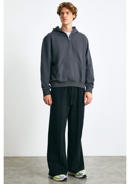 Cancelled Erkek Pamuk-Polyester Antrasit Sweatshirt