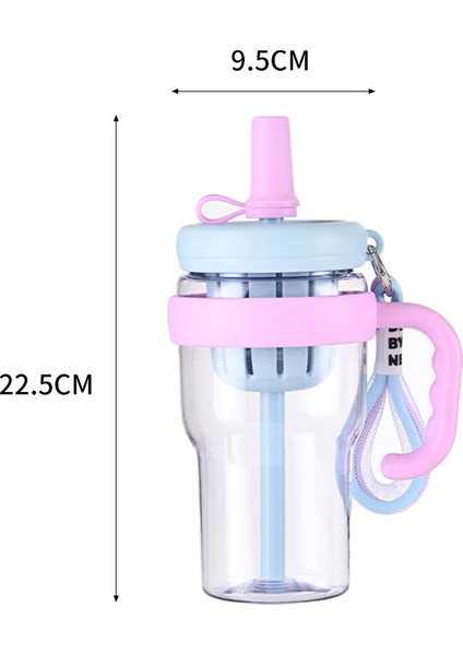Saplı Öğrenci Sevimli Su Bardağı, Saman Fincanı, Çay Su Ayırma, Taşınabilir Kore Tarzı Içecek, Kahve Fincanı, 680ML (Yurt Dışından)