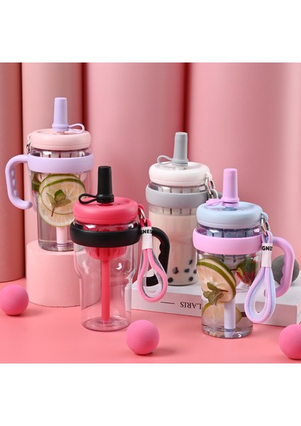 Saplı Öğrenci Sevimli Su Bardağı, Saman Fincanı, Çay Su Ayırma, Taşınabilir Kore Tarzı Içecek, Kahve Fincanı, 480ML (Yurt Dışından)