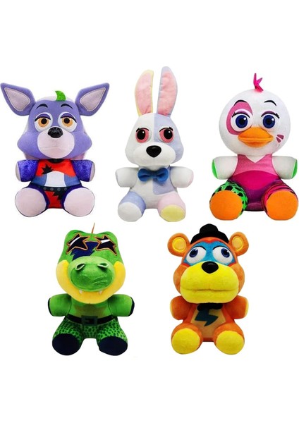 Beş Gece Peluşları, 5pcs Fnaf Peluşları, Erkek Kızlar Için Noel Doğum Günü Hediyesi, Fnaf Peluş Oyun Hayranları Için Hediye (Yurt Dışından)
