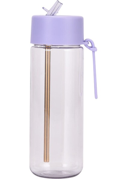 Pipetli 740ML Taşınabilir Su Şişesi, Tritan Şeffaf Su Şişesi, Açık Hava Etkinliklerine Uygun, Seyahat Fitness (Yurt Dışından)