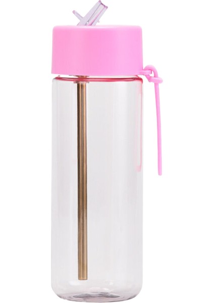 Pipetli 740ML Taşınabilir Su Şişesi, Tritan Şeffaf Su Şişesi, Açık Hava Etkinliklerine Uygun, Seyahat Fitness (Yurt Dışından)