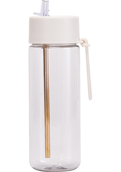 Pipetli 740ML Taşınabilir Su Şişesi, Tritan Şeffaf Su Şişesi, Açık Hava Etkinliklerine Uygun, Seyahat Fitness (Yurt Dışından)