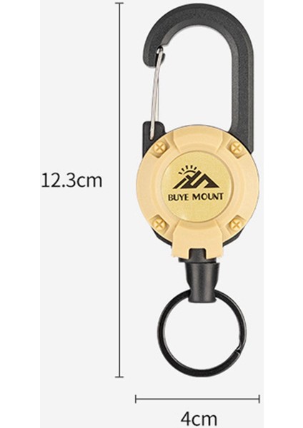 Geri Çekilebilir Ik Çok Amaçlı Karabina Trekking Tırmanma Khaki (Yurt Dışından) fırsatları