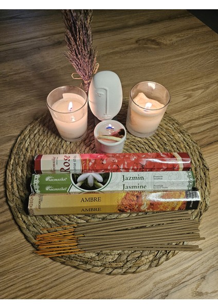 3'lü Tütsü Seti,rose,yasemin,amber(Toplam 60 Adet Tütsü Çubuğu)