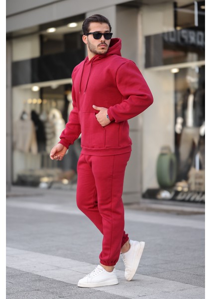 Bordo Eşofman Takıım Premium