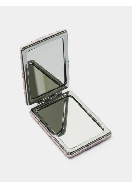 El Aynası - Kalp Desenli Pırıltılı Katlanır Dikdörtgen Makyaj Aynası - Cep, Çanta Aynası fiyatları