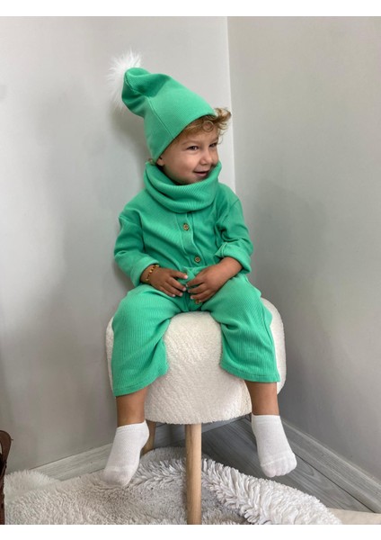 Unisex Bere Boyunluklu Tulum Neon Yesil modelleri