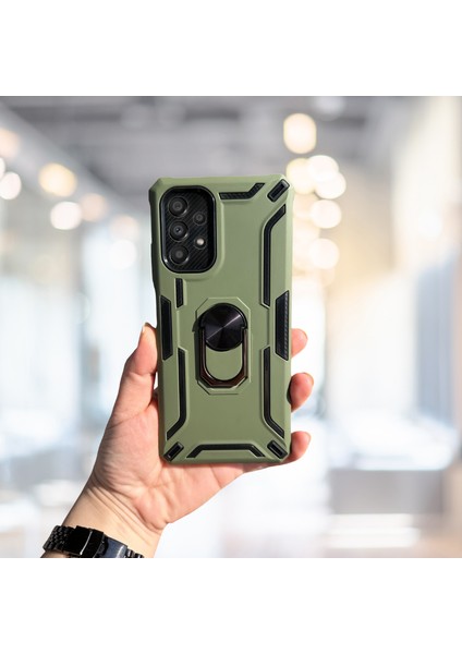 SAMSUNG A33 YÜZÜKLÜ STANDLI TANK KILIF (ARMOR MILITARY CASE)