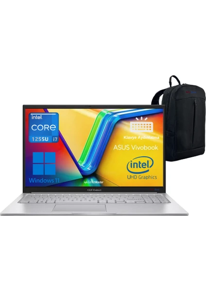 Vivobook 15 X1504ZA-NJ247 I7-1255U 16GB 1tb SSD 15.6" Fhd Windows 11 Taşınabilir Bilgisayar - Wz Çanta WZ03