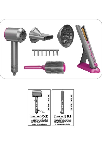 Sesli ve Işıklı 2 In 1 Lüks Saç Bakım Seti Dyson Model