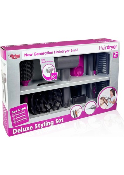 Sesli ve Işıklı 2 In 1 Lüks Saç Bakım Seti Dyson Model