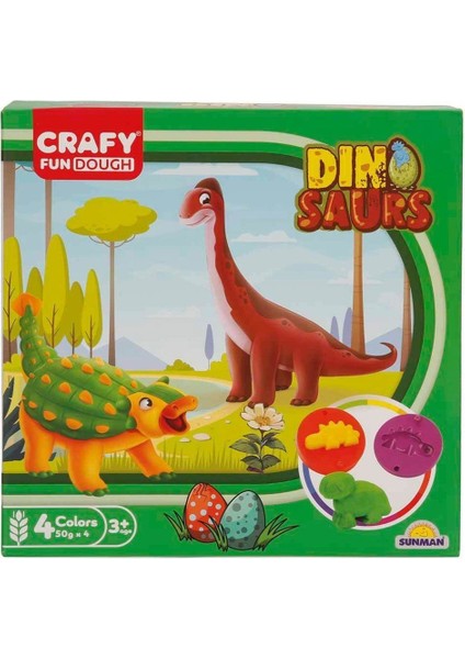 Crafy Fun Dough 14’lü Oyun Hamuru Kalıp Seti – Dinozorlar 4734