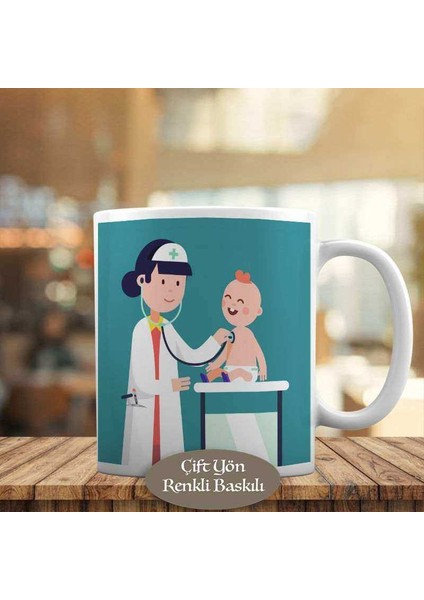 Hastaya Bakan Doktor Kupa Bardak Hediyelik-3446-535