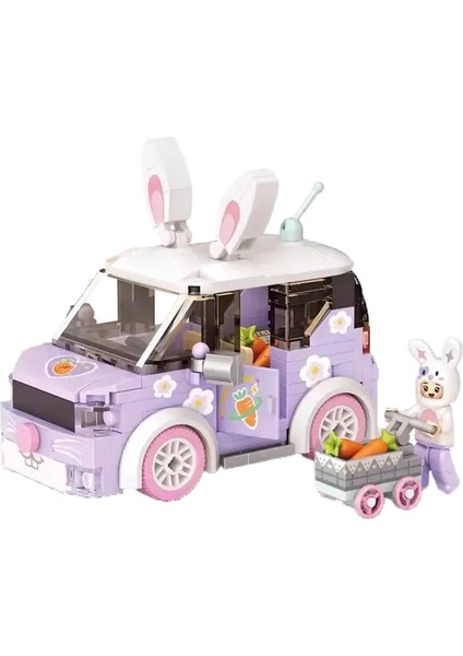 Mini Blok Tatlı Tavşan Havuç Arabası 242 Parça 4208