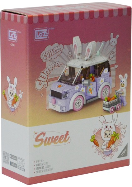 Mini Blok Tatlı Tavşan Havuç Arabası 242 Parça 4208 modelleri