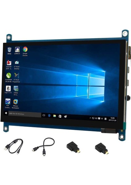 7inç Kapasitif Dokunmatik QLED Quantum Dot Ekran Modülü - 1024×600 Piksel - G+G Sertleştirilmiş Cam Panel