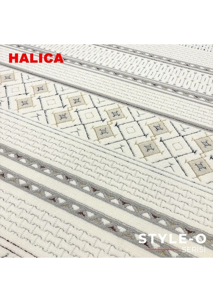 Styleo C612K Krem-Bej Renk Dekoratif Halı