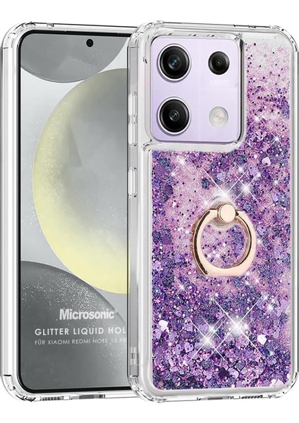 Xiaomi Poco M6 Pro 4g Kılıf Glitter Liquid Holder Mor