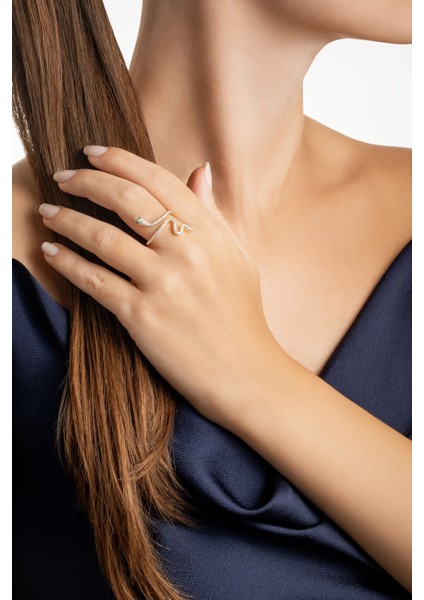 Yılan Sarmalı 18 Ayar Sarı Altın Kaplama Gümüş Yüzük modelleri