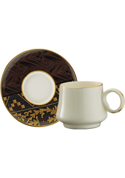 1453 Kariye Yüzük Gold 12 Parça 6 Kişilik Kahve Fincan Takımı 90 ml modelleri