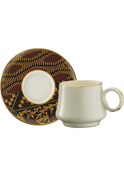 1453 Kariye Yüzük Gold 12 Parça 6 Kişilik Kahve Fincan Takımı 90 ml indirimleri
