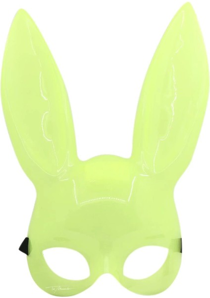 Karanlıkta Yanan Glow Floresan Tavşan Maskesi 32x22 Cm