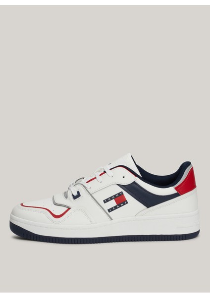 Beyaz - Kırmızı - Lacivert Erkek Sneaker Tjm Retro Basket Cupsole fırsatları