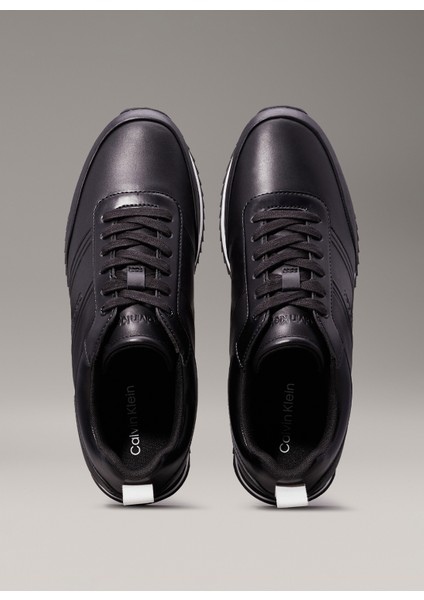 Siyah Erkek Sneaker Low Top Lace Up Lth Hf indirimleri