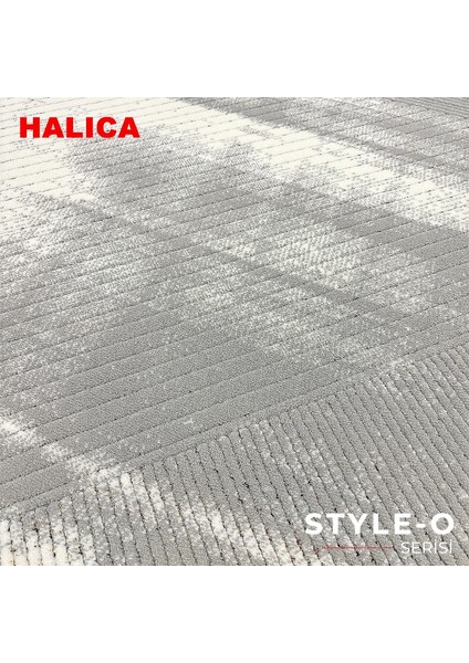 Styleo C621D Krem/gri Renk Dekoratif Halı