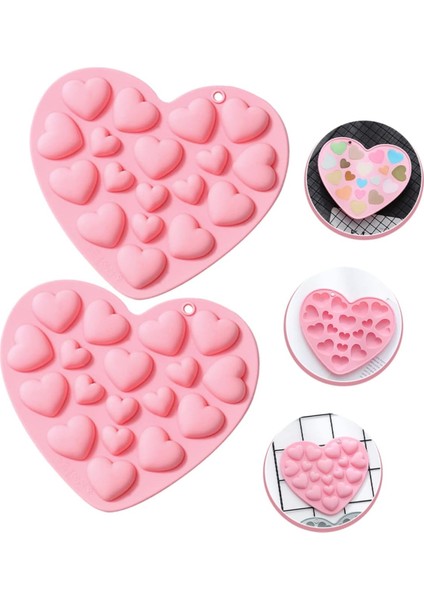 Kalp Şekilli Silikon Çikolata Kalıbı fırsatları