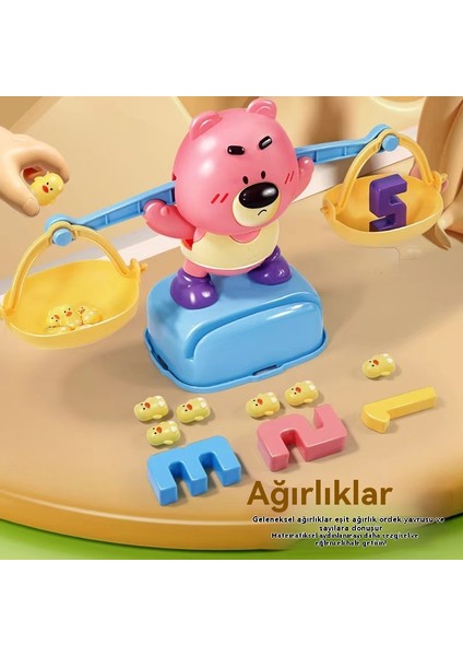 Dijital Balans Oyuncağı, Çocukların Erken Eğitimi, Teddy Bear Balans Oyuncağı, Ekleme ve Çıkarma Işığı, Matematik Öğretme Aracı (Yurt Dışından)
