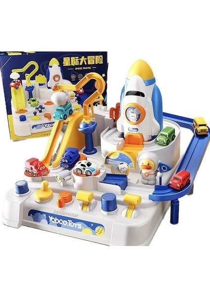 Çocuklar Rocket Space Challenge Adventure Boy Rail Car Toy Car Building Parking Lot PUZZLE05 (Yurt Dışından)